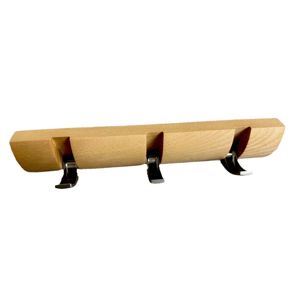 Safco 3-Hook Wall Mounted Floating Coat Rack – Modern, Sleek Beige color 12"×3"
